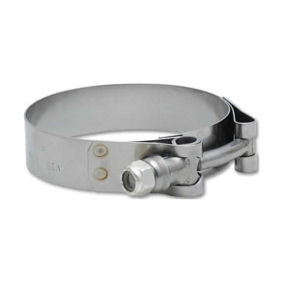 Vibrant Stainless Steel T-Bolt Clamps - Clamp Range 1.65in-1.89in (2 Pack)