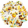 thumbnail image 1 of Vibrant Stationery Stickers Bee Kids Stickers Toy Lemon Graffiti Decals for Laptops Notebooks Phone, 1 of 9