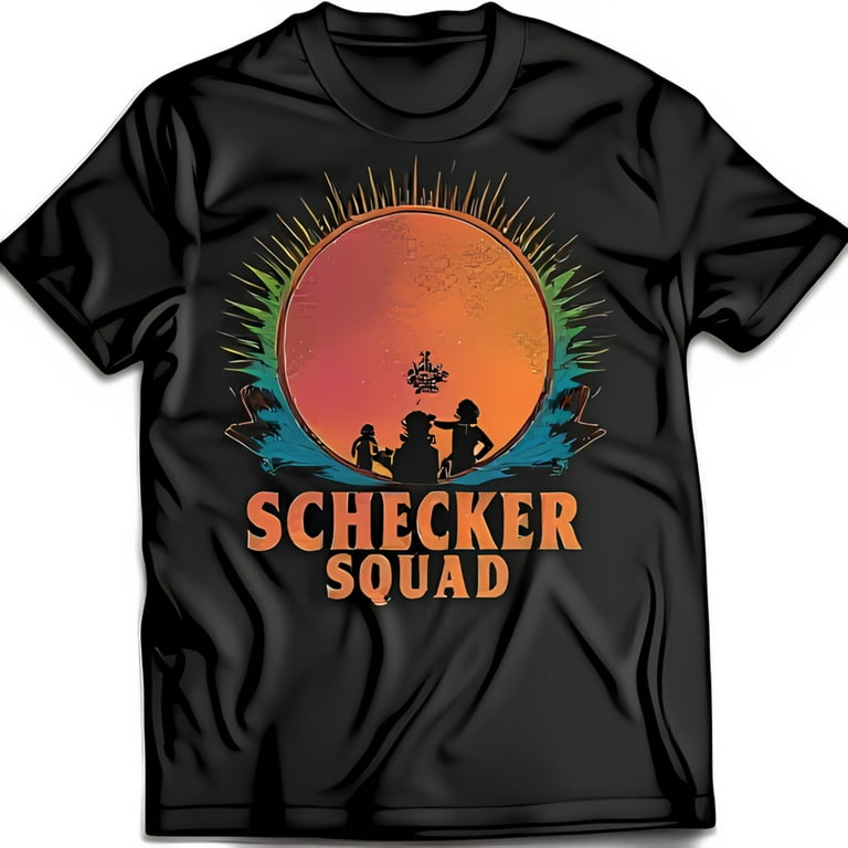 Vibrant Sun Graphic Black T Shirt Schecker Squad Design Walmart