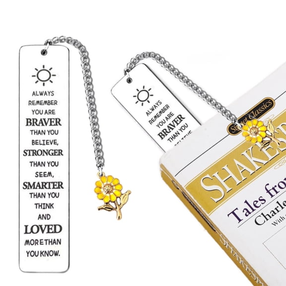 Vibrant Sunflower Pattern Decorative Hard Paper Bookmark Smooth Edges Long Lasting Printing For Adult Leisure Reading, Book Page Marking, Novel Annotation And Desktop Reading Hobby Accessory