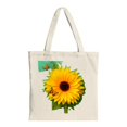 thumbnail image 1 of Vibrant Sunflower Tote Bag - Canvas Reusable with Green Leaves & Orange Butterflies Perfect for Shopping Travel & Parties, 1 of 4