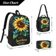 thumbnail image 1 of Vibrant Sunflowers And Blue Butterfly Backpack 17 Inch Set with Lunch Bag and CaseDurableTravel Bag Combo for Work Commuting Daily Use, 1 of 8
