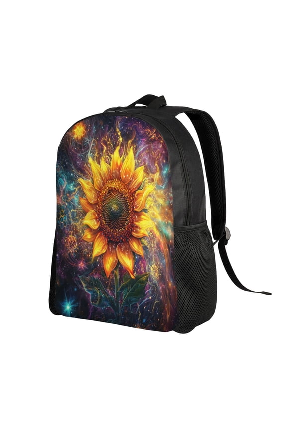 Vibrant Sunflowers And Blue Butterfly Backpack Double Shoulder Backpack Durable, Spacious, Ergonomic Design for Travel, Work & Outdoor Use