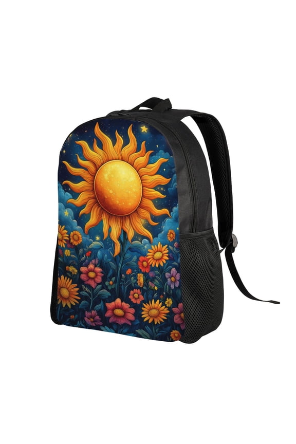 Vibrant Sunflowers And Blue Butterfly Backpack Double Shoulder Backpack Durable, Spacious, Ergonomic Design for Travel, Work & Outdoor Use