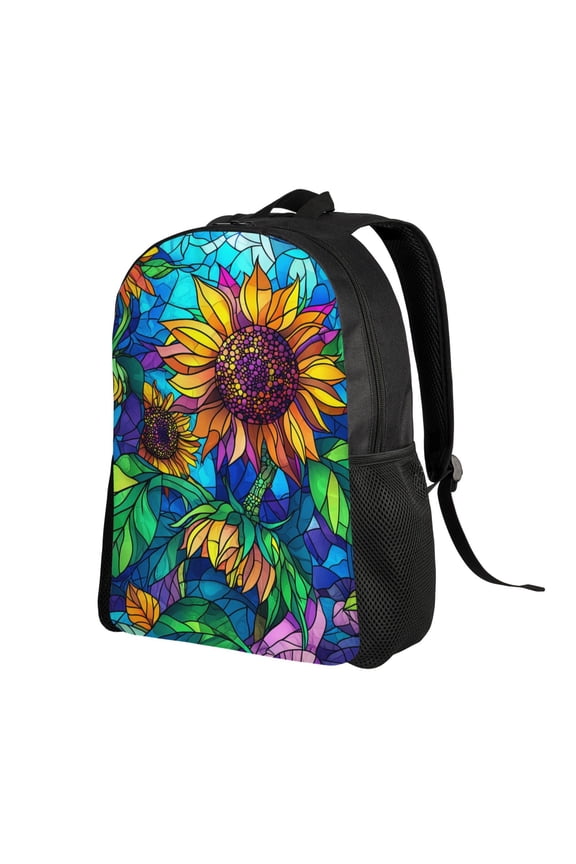 Vibrant Sunflowers And Blue Butterfly Backpack Double Shoulder Backpack Durable, Spacious, Ergonomic Design for Travel, Work & Outdoor Use