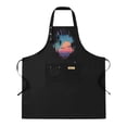 thumbnail image 1 of Vibrant Sunset Palm Trees Design Adjustable Bib Apron 2 Pack with 2 Pockets - Perfect for Cooking & Chef Use for Men & Women, 1 of 5