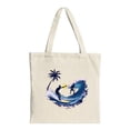 thumbnail image 1 of Vibrant Surfing Tote Bag - Colorful Wave Design with Surfers Perfect for Shopping Travel & Parties Eco-Friendly Canvas Bag, 1 of 4