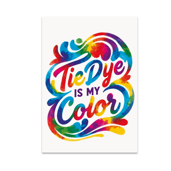 Vibrant Tie Dye Wall Art - Tie Dye Enthusiast - 13x19 Poster Print