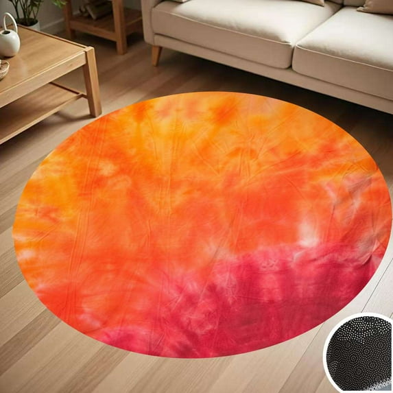Vibrant Tie-Dye With Multicolor Pattern Round Carpet Living Room Bedroom Home Decoration Coffee Table Mat Lounge Rug Chair Mats