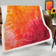 thumbnail image 1 of Vibrant Tie-Dye With Multicolor Pattern Sherpa Blanket Throw Blanket For Bed Chair Sofa Blanket For Women Men Blanket Microfiber, 1 of 8