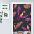 thumbnail image 1 of Vibrant Toucans Colorful Wings Dark Background Door Curtain Nordic Living Room DoorCurtain Porch Partition Curtain Kitchen Rative Half Curtain, 1 of 4