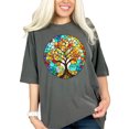 thumbnail image 1 of Vibrant Tree of Life T-Shirt, Colorful Tree Pattern Top, Unique Graphic Tee for Women and Men, Artistic Nature Design Shirt, Pepper Comfort Colors T-Shirt, XL, 1 of 1