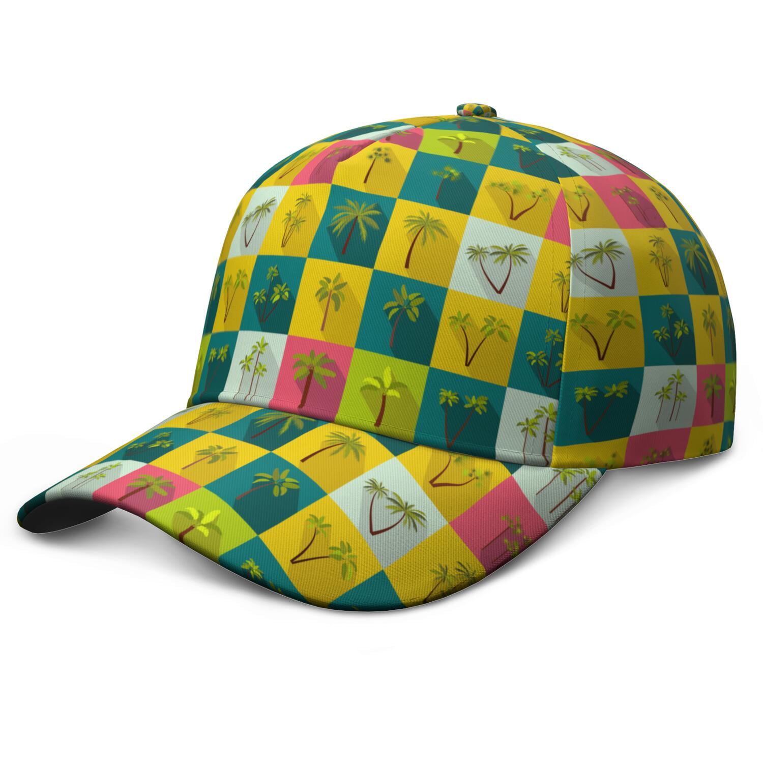 Cap Design Tree Vibrant Tropical Palm Trees Cap - Structured Design for Urban ...