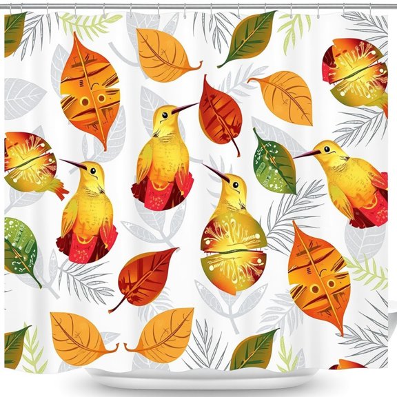 Vibrant Tropical Shower Curtain - Colorful Rainforest Design