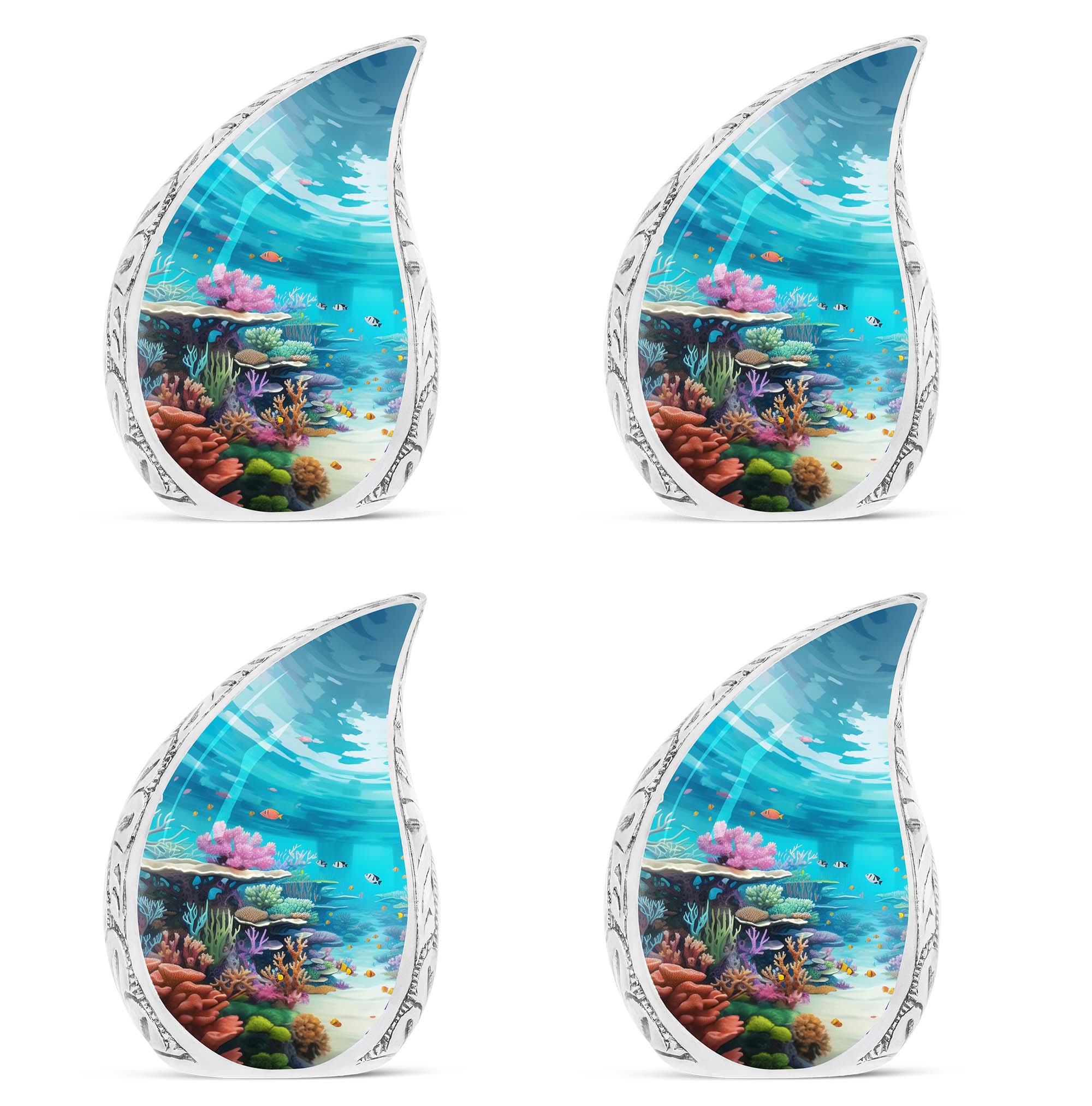 Vibrant Underwater Coral Reef Urns For Ashes Adult Female Urns For