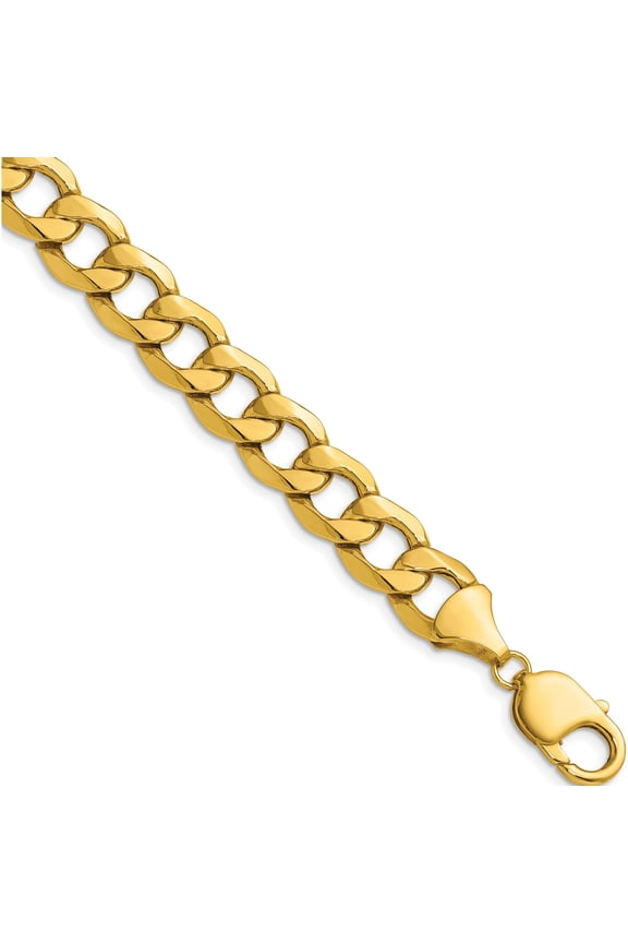 Vibrant Unique Beautiful 14k 11.3mm Semi-Solid Curb Chain Glamorous Flawless Timeless