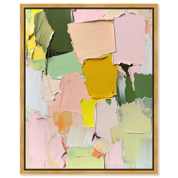 Vibrant Vista I Canvas Bright Abstracts by Art Remedy, Gold Frame, 36 x 45