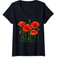 thumbnail image 1 of Vibrant Watercolor Red Poppy Flower T-Shirt for Gardening Plant Lovers, 1 of 5