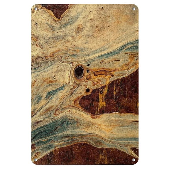 Vibrant Wave Close-Up Iron Art Painting, 8x12 inches - Perfect for Home Decor & Gifts