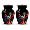 thumbnail image 1 of Vibrant Whiskers Amidst Floral Hues - Petite Burial Urn for Ground - Mini Cremation Keepsake for Ashes - Adult Ashes Respect - Urns For Human Ashes Adult - 3 Inch, Set Of 2, 1 of 5