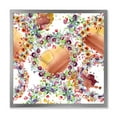 thumbnail image 1 of Vibrant Wild Spring Leaves, Berries and Wildflowers 16 in x 16 in Framed Painting Canvas Art Print, by Designart, 1 of 4