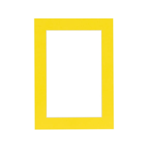 Vibrant Yellow Acid Free 22x28 Picture Frame Mats with White Core Bevel Cut for 20x24 Pictures -