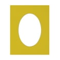 thumbnail image 1 of Vibrant Yellow Acid Free 6x7.5 Oval Picture Frame Mat with White Core Bevel Cut for 3x5 Pictures -, 1 of 2