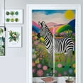 thumbnail image 1 of Vibrant Zebra Floral Art Door Curtain Nordic Living Room DoorCurtain Porch Partition Curtain Kitchen Rative Half Curtain, 1 of 4