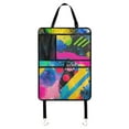 thumbnail image 1 of Vibrant abstract colorful artwork 65 Pack Kick Mat Back Seat Protector With Storage Pockets, Universal Car Seat Back Organizer For Pets, Waterproof Backseat Protector For Most Car, 1 of 5
