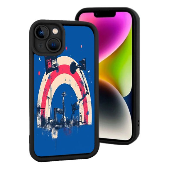 Vibrant iPhone 15 Case: Colorful Rainbow Design with Motion Effects Lightweight & Yellowing Resistant Perfect for Creative Style