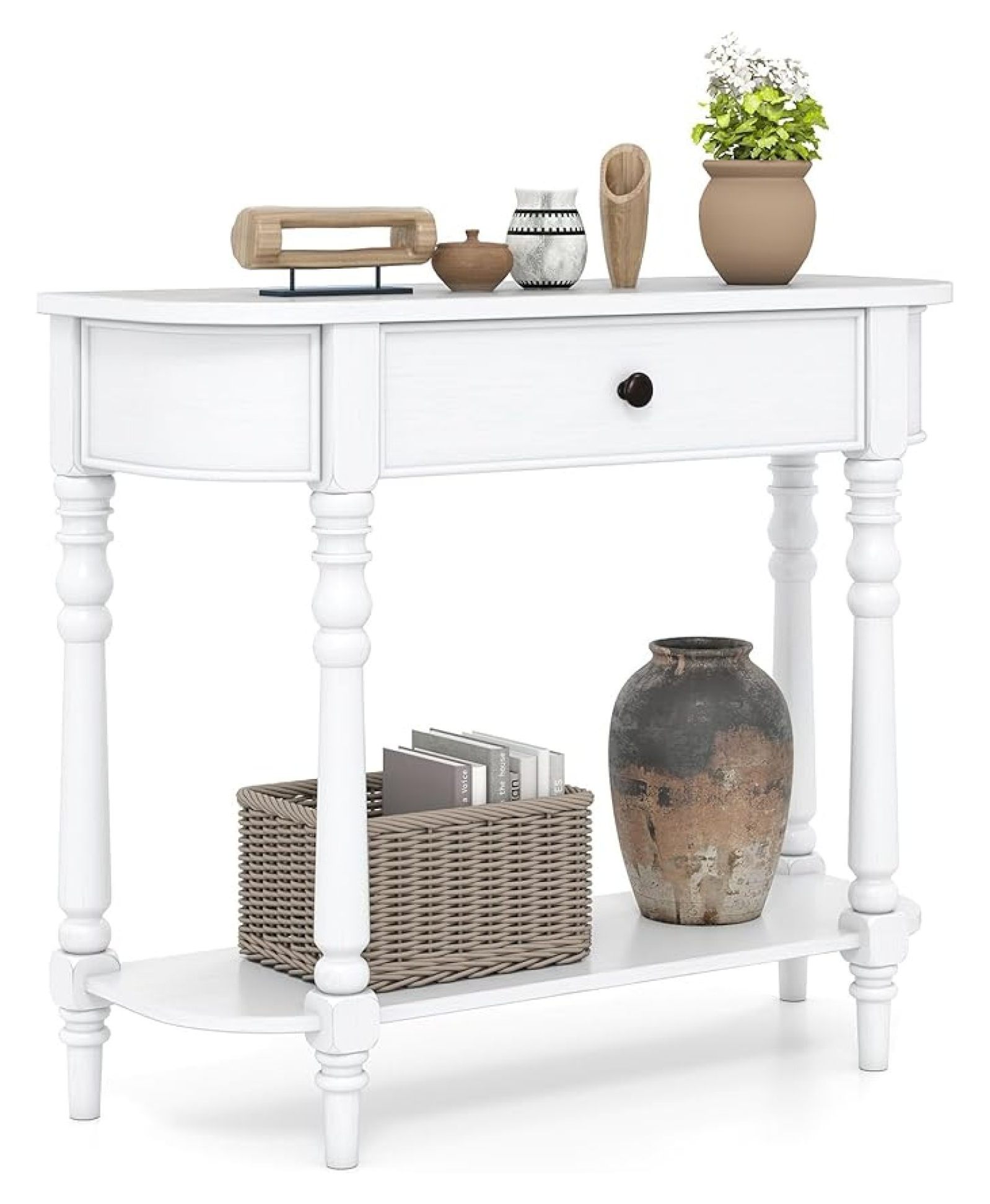 VibrantEcho 2-Tier Narrow Console Table, 36