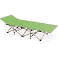 thumbnail image 1 of VibrantEcho 75" Camping Cot for Adults, Folding Sleeping Cot, Lightweight Portable for Outdoor Camping with Detachable Pillow and Side Pocket for Travel Home Office Picnic, Supports 360 lbs, Green, 1 of 22