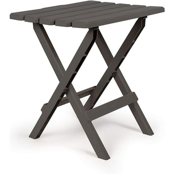 VibrantEcho Charcoal Large Adirondack Portable Outdoor Folding Side Table, Perfect for The Beach, Camping, Picnics, Cookouts & More, Weatherproof & Rust Resistant