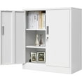 thumbnail image 1 of VibrantEcho Metal Storage Cabinet, Locking Storage Cabinet with Adjustable Shelves for Garage, Home, Office, Utility Room.White, 1 of 13