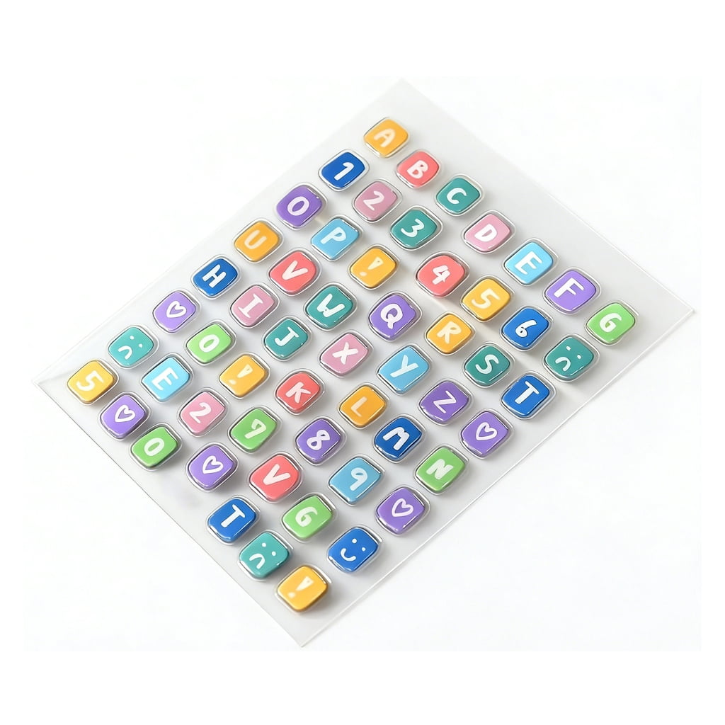 Button Box Stickers For Numeric Keyboard Vibranted Letters And Number Keyboard Decals Keycap Stickers 26 Letters ...