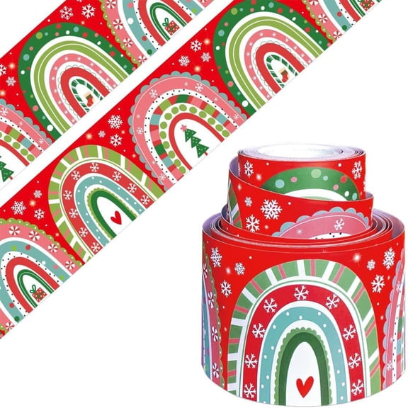Colorful Paper Sticker Holiday Bulletin Board Borders Waterproof Design
