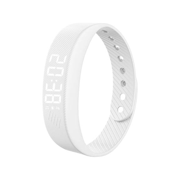 Vibrating Alarm Clock Band, Silent Vibration Wake,Vibrating Alarm Wristband,Wristband for Deep Sleepers,Fast Charging,Wrist,Clock Vibrating,Leep Quality Detection (White)