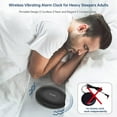 thumbnail image 1 of Vibrating Alarm Clock for Heavy Sleepers - Auto Set Bed Shaker Under Pillow Hearing Impaired, Bedroom, Travel, Rechargeable Battery Operated, Cordless, DST, LCD Backlight, 1 of 3