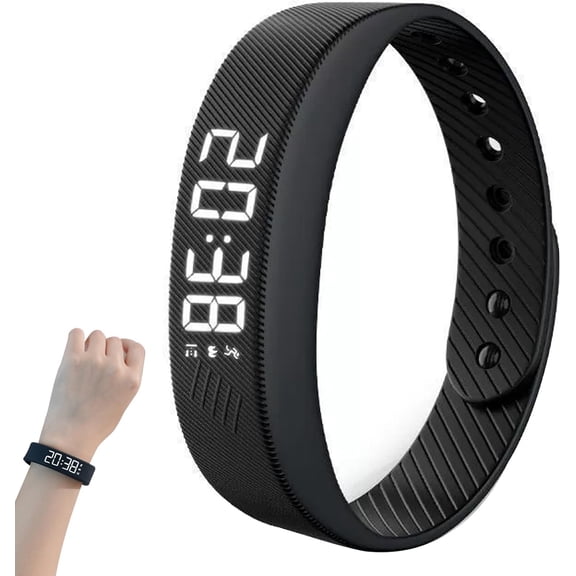 Vibrating Alarm Clock Silent Wristband with Adjustable Strap Rechargeable Portable for Men Women Heavy Sleepers Travel Office Home