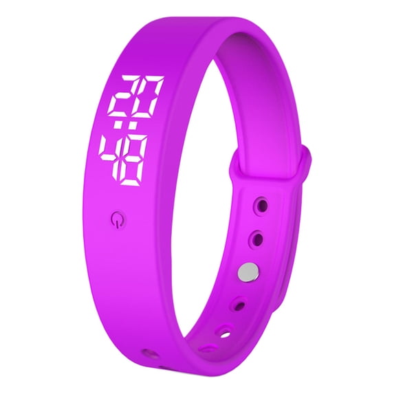 Vibrating Alarm Clock Watch for Heavy Sleepers, Silent Wake Up Bracelet & Smart Wristband, Wearable Vibration Wrist Alarm, Non-Audible Sleep Wristband for Men & Women(Purple)