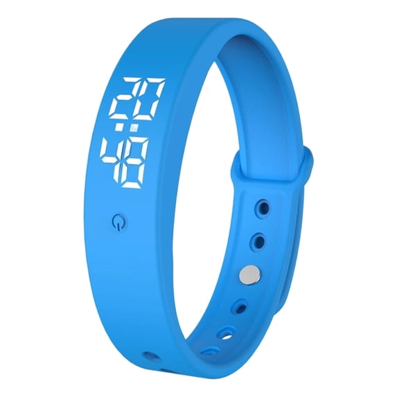 Vibrating Alarm Clock Watch for Heavy Sleepers, Silent Wake Up Bracelet & Smart Wristband, Wearable Vibration Wrist Alarm, Non-Audible Sleep Wristband for Men & Women(Blue)