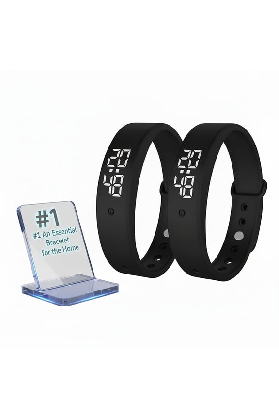 Vibrating Alarm Clock Watch Silent Alarms Wristband Wrist Bands for Deaf & HOH People Bed Shaker Wake up Band Sleep Connection Bracelet for Heavy Sleepers Shock Long Distance with Sleeper