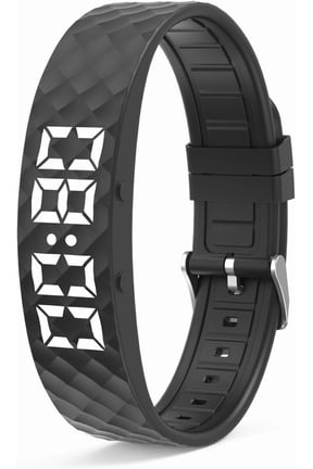 Vibrating Alarm Reminder Watch, Black