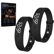 Vibrating Alarm Wristband Effective Alarm Clocks for Deep Sleepers Heavy Sleeps Wrist Silent Vibration Watch Extremely Wake up Clock Wearable Band that Wont Wake Partner for Deaf Sleeper