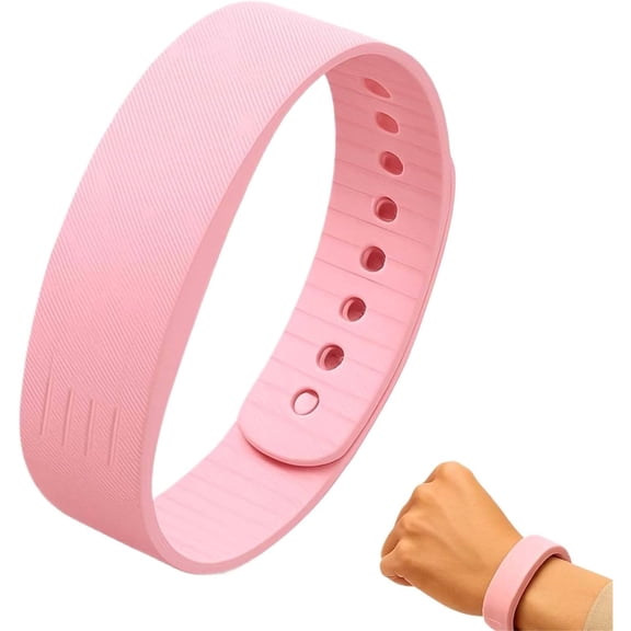 Vibrating Alarm Wristband Fitsleeps Alarm Clock Watches 40-Day Battery Life Silent Wrist Shock Bands for Deepsleepers Elderly (Black),1,Pink
