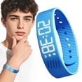 thumbnail image 1 of Vibrating Alarm Wristband for Heavy Sleepers, Friendly Wake Up Sleep Watch, Wrist Alarm, 20-Day Battery Life Alarm Bracelet,Silent Alarm Wristband, Portable Comfortable Sensory Alarm Clock,Blue, 1 of 6