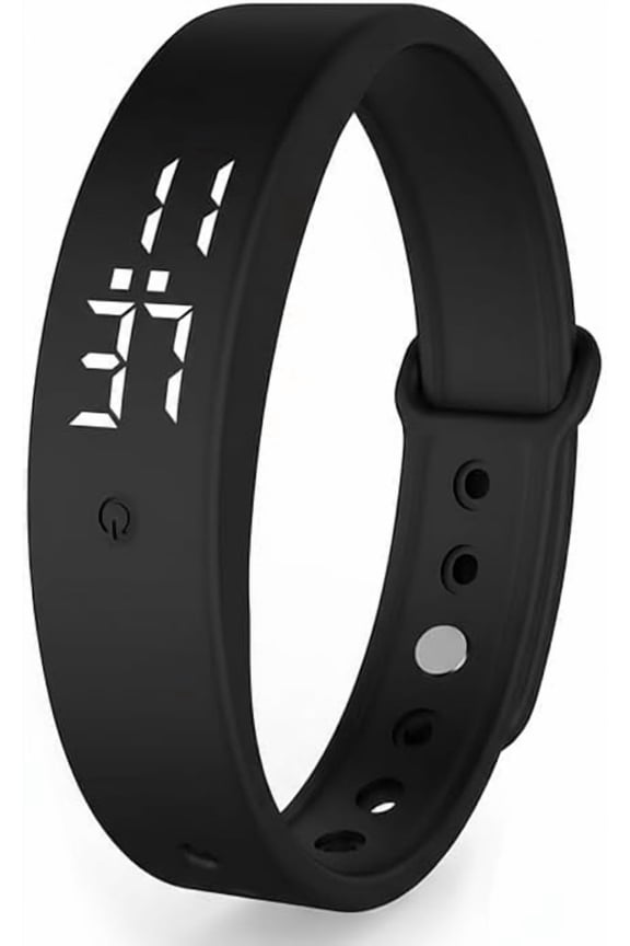 Vibrating Alarm Wristband,Silent Shock Clock Bracelet Bands,Deaf People Watchfor Heavy Sleepers Wearable Wrist Band That Won't Wake Partner Vibration Bed Shaker