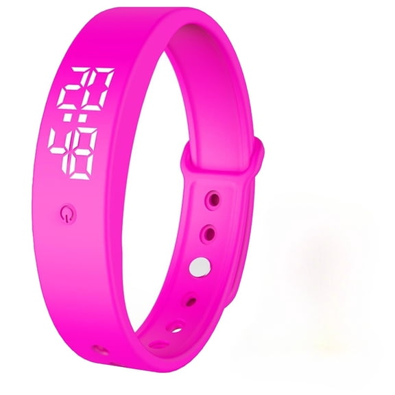 Vibrating Alarm Wristband for Heavy Sleepers, Silent Wake Up Watch with Temp Monitor
