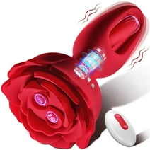 Vibrating Anal Plug Sex Toys,SENSIVO Rose Butt Plug Anal Toys with 9 Vibration & Flapping Modes Remote Control Vibrator Adult Sex Toy,Sex Toys for Couples