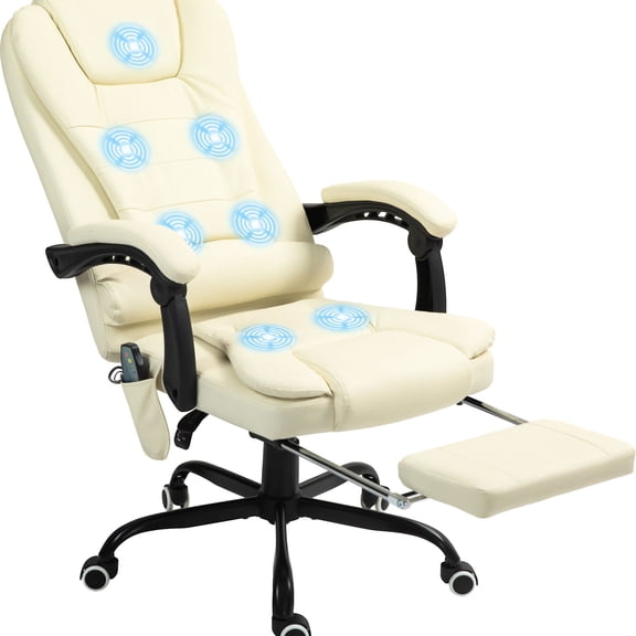 Vibrating Chair with 360 Wheels & Wide Armrests / Move Smoothly in Office